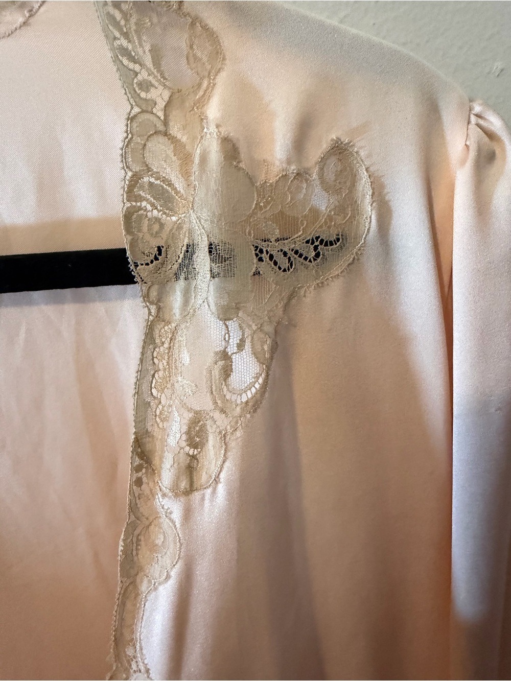 Vintage Christian Dior Pink Lace Robe Pockets Women’s M - Picture 4 of 11